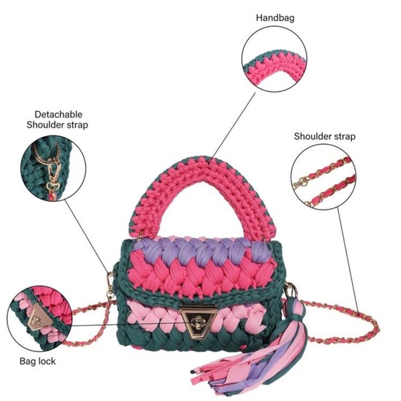 HAND WOVEN CLOTH BAG - Picture 2 of 8